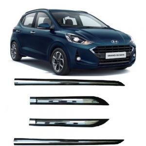 Door Side Beading For Grand i10 Nios - Silver & Black
